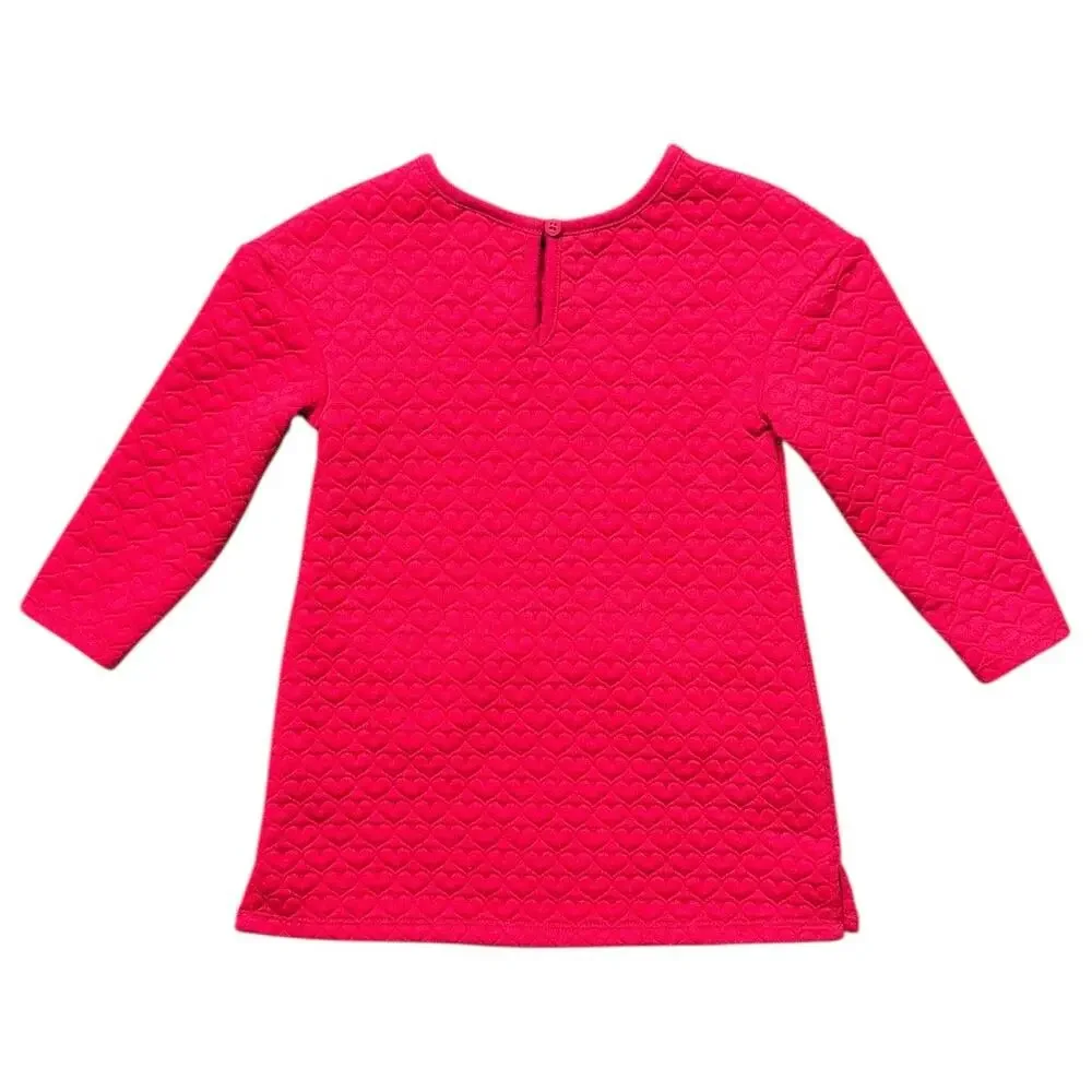 Cat and Jack Red Heart Embroidered Dress - Size 2T